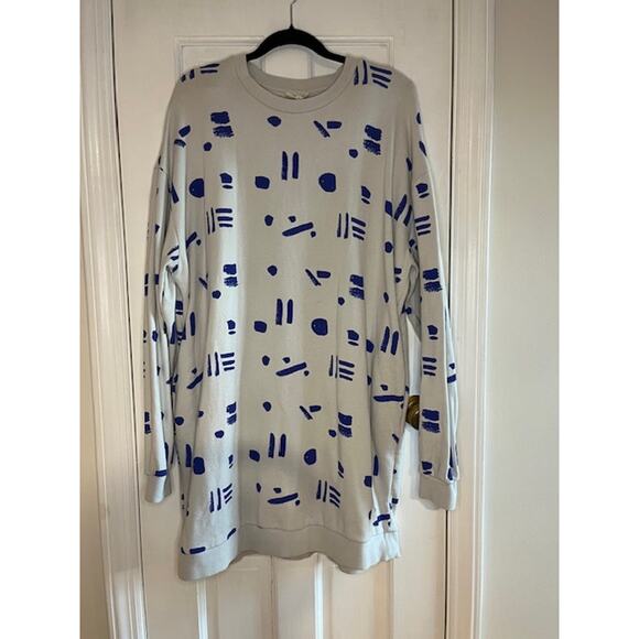 Cub and Pudding sweatshirt dress -Hand Drawn - Picture 3 of 5